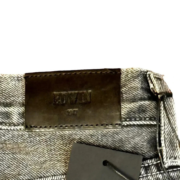 Edwin Hana Classic Straight Crop Rapture Black Wash Denim Jeans Women's 24 NWT - Picture 8 of 11